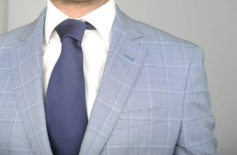 Blue Checked Houndstooth Suit