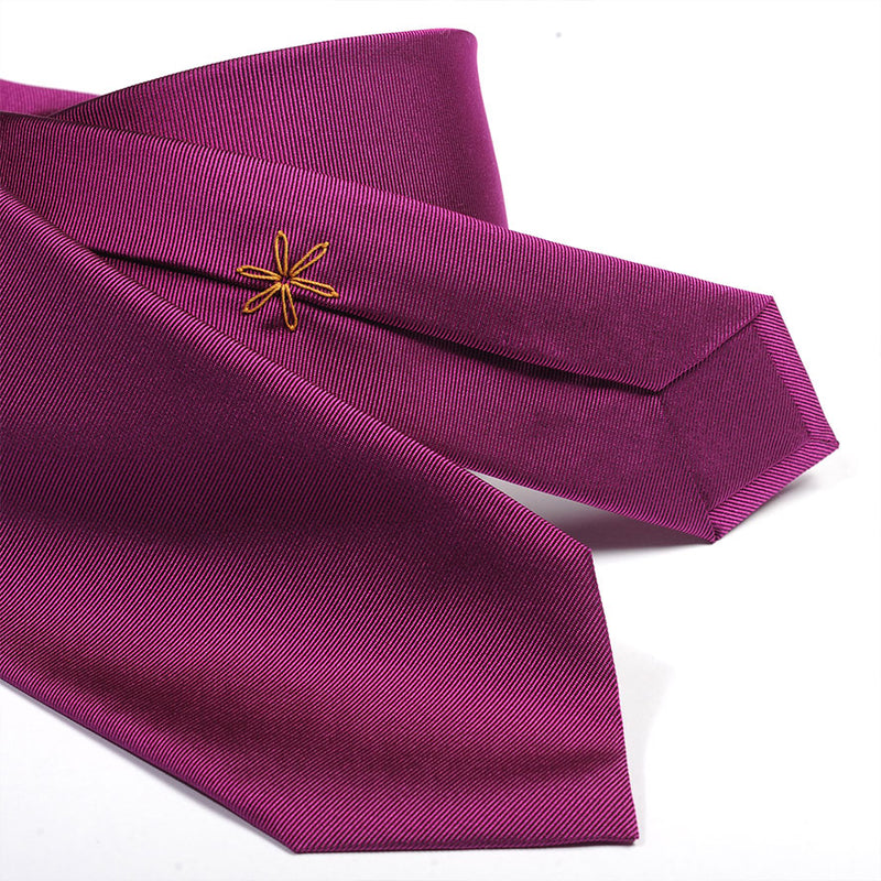 Cravatta viola purple seta fine