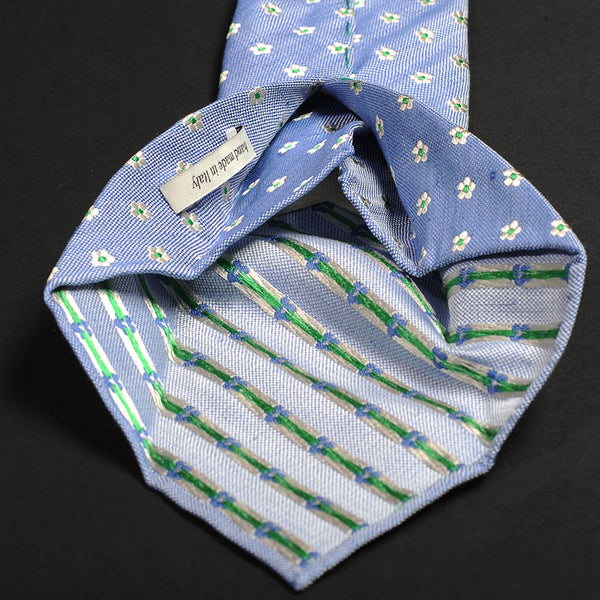 7 folds oxford tie with floral design
