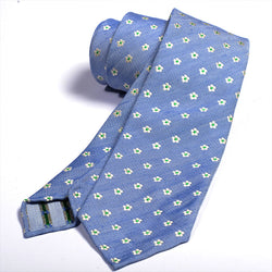 7 folds oxford tie with floral design