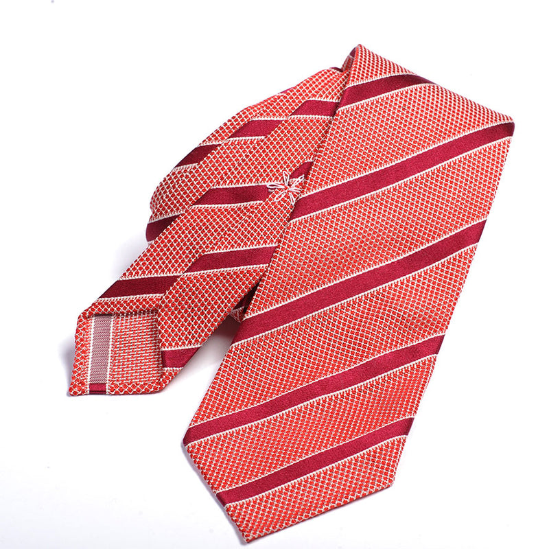 Regimental riser red fine gauze tie
