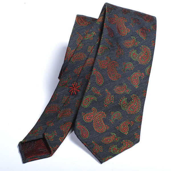 Tie in fine jacquard silk in cervone color